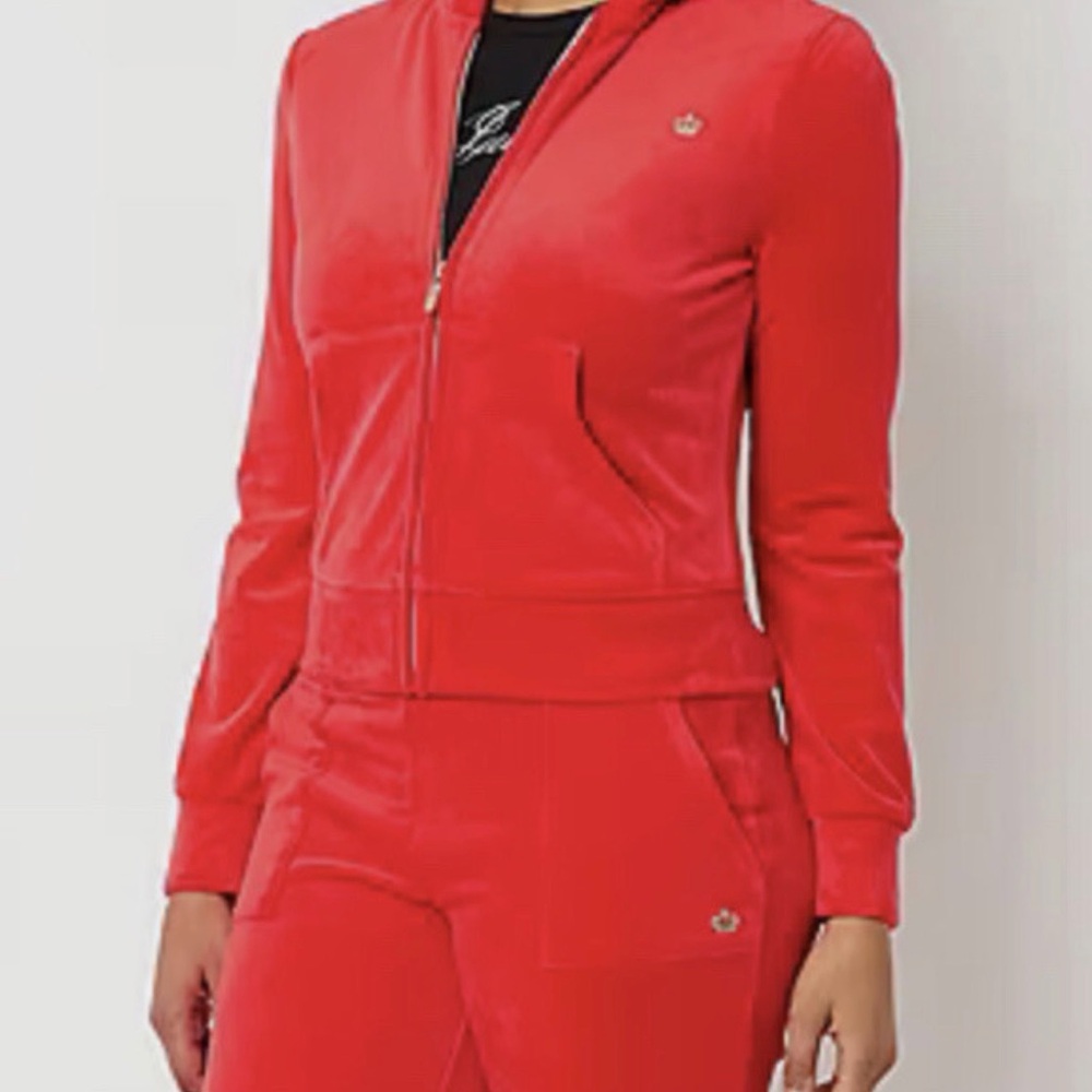 Juicy Couture Cherry Red Velour sweatsuit/ tracksuit